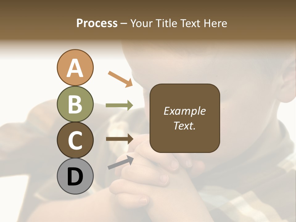 Five Year Old Boy Praying PowerPoint Template