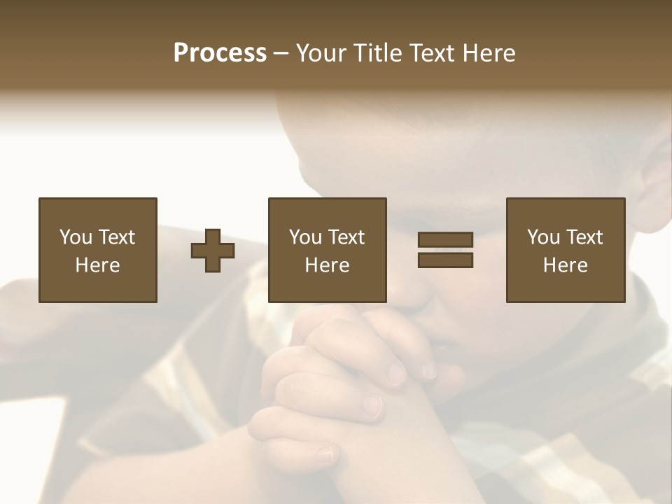 Five Year Old Boy Praying PowerPoint Template