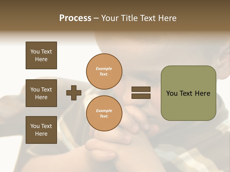 Five Year Old Boy Praying PowerPoint Template