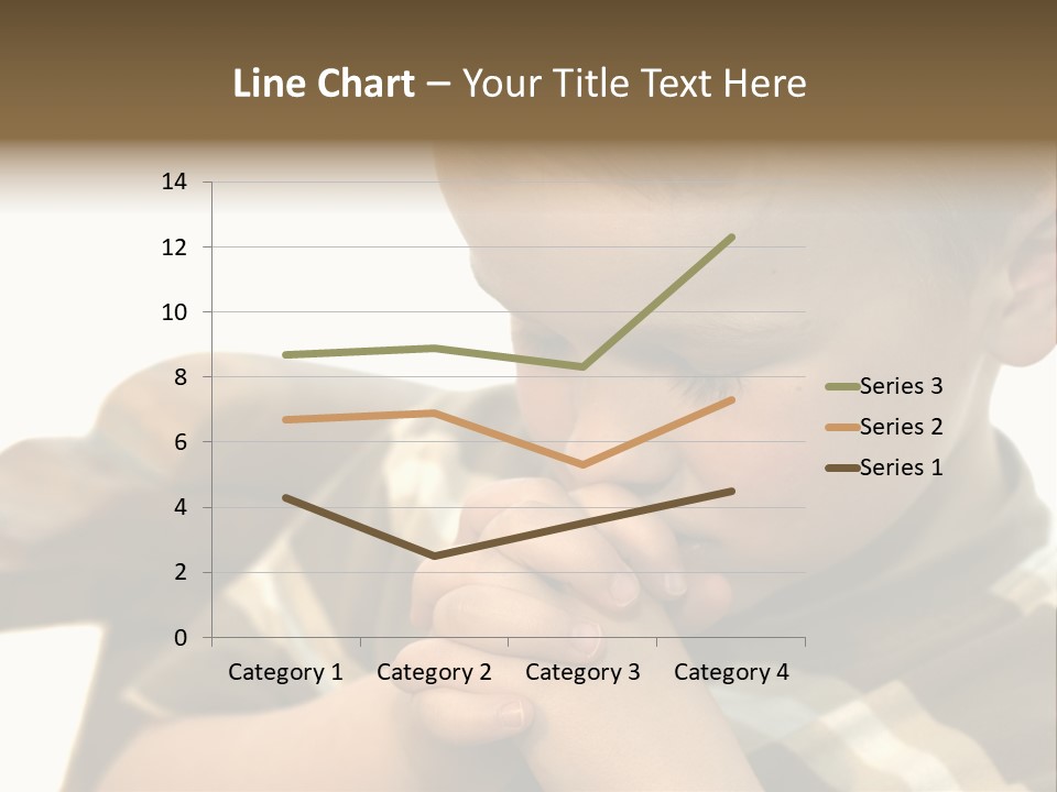 Five Year Old Boy Praying PowerPoint Template