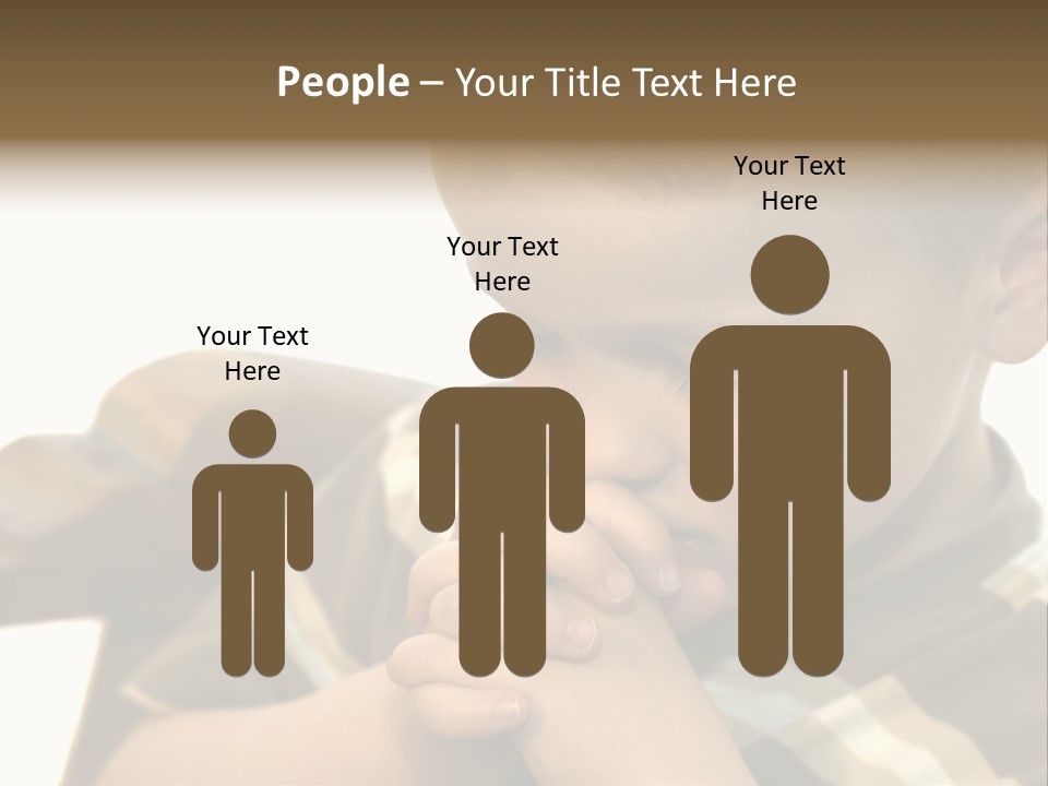 Five Year Old Boy Praying PowerPoint Template