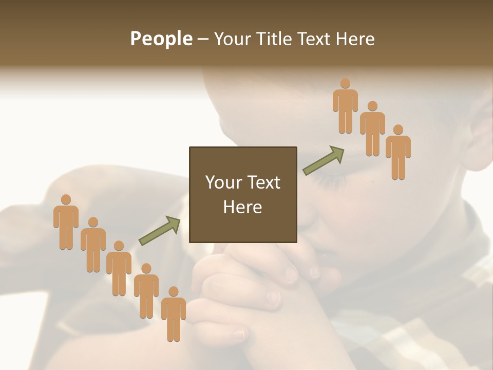 Five Year Old Boy Praying PowerPoint Template