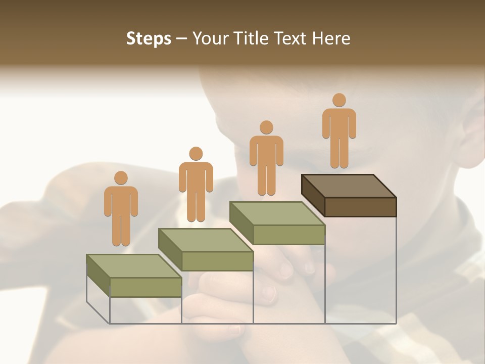 Five Year Old Boy Praying PowerPoint Template