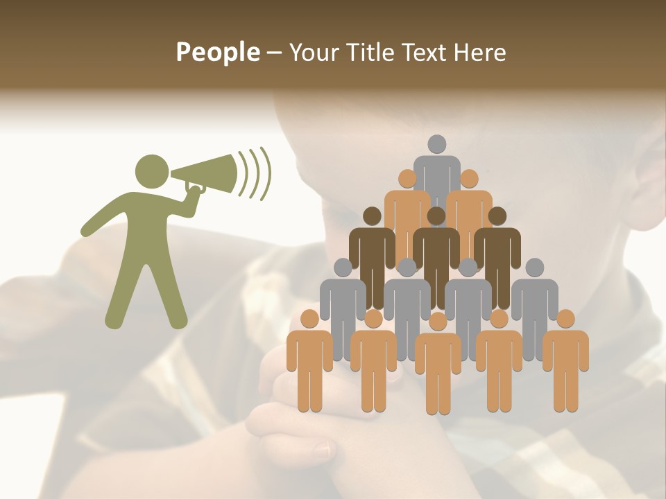 Five Year Old Boy Praying PowerPoint Template