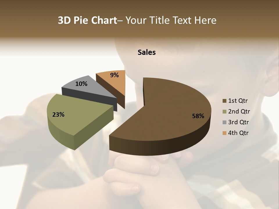 Five Year Old Boy Praying PowerPoint Template