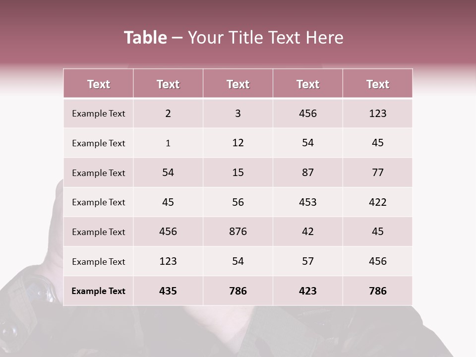 A Man In A Military Uniform Is Holding His Hand To His Ear PowerPoint Template