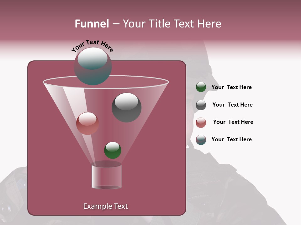 A Man In A Military Uniform Is Holding His Hand To His Ear PowerPoint Template