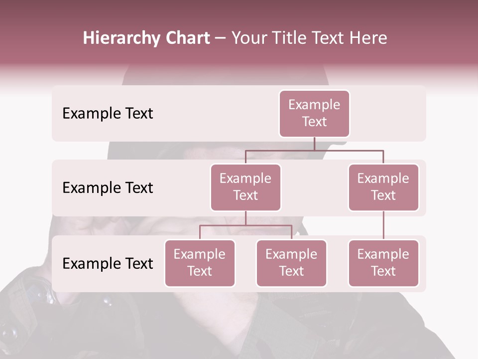 A Man In A Military Uniform Is Holding His Hand To His Ear PowerPoint Template
