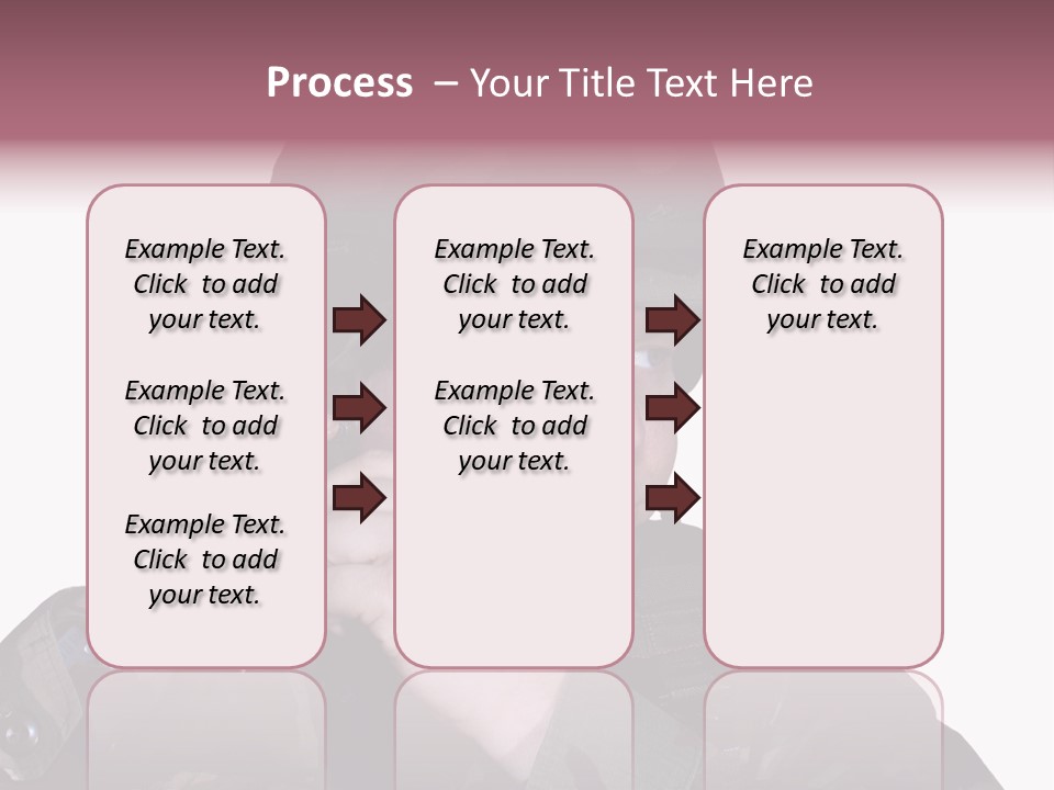 A Man In A Military Uniform Is Holding His Hand To His Ear PowerPoint Template