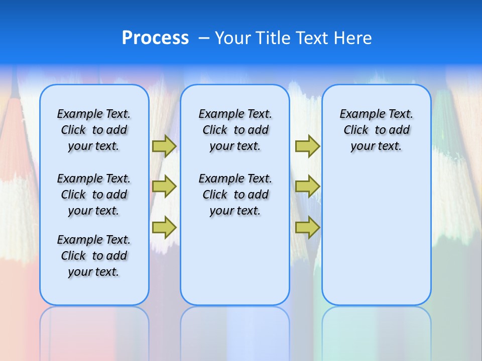 A Group Of Colored Pencils With A Blue Background PowerPoint Template