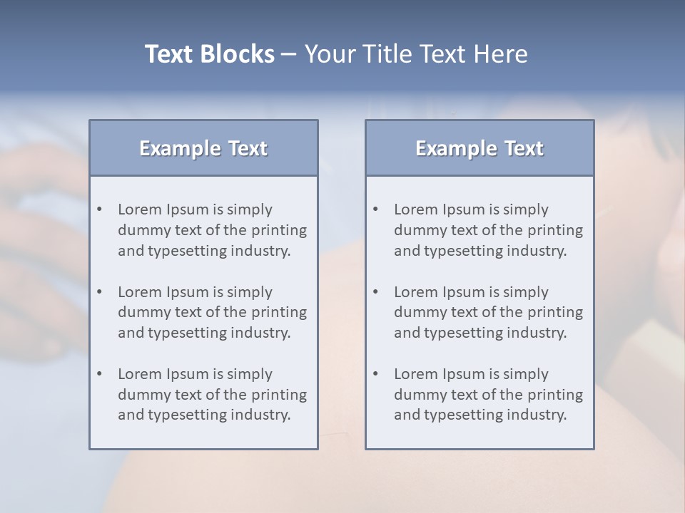 A Woman Getting Acupulations On Her Back With Needles PowerPoint Template