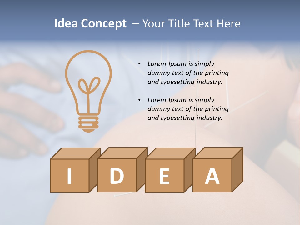 A Woman Getting Acupulations On Her Back With Needles PowerPoint Template