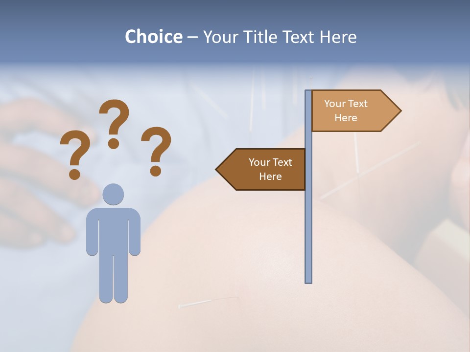A Woman Getting Acupulations On Her Back With Needles PowerPoint Template