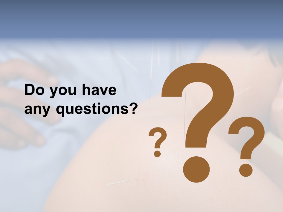 A Woman Getting Acupulations On Her Back With Needles PowerPoint Template