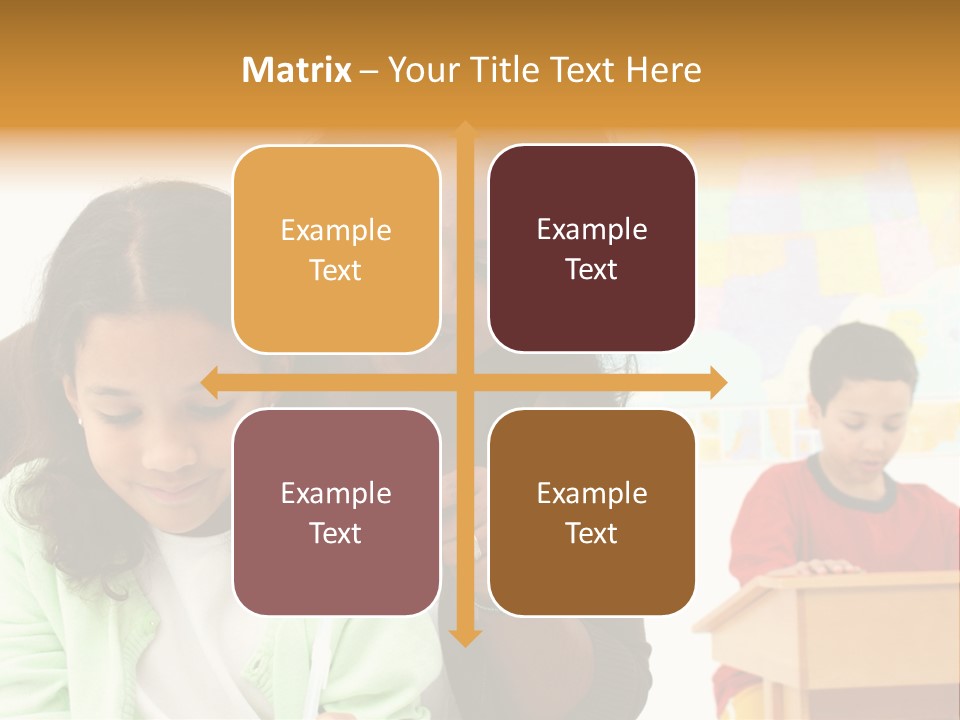 Teacher And Students In A Classroom At School PowerPoint Template