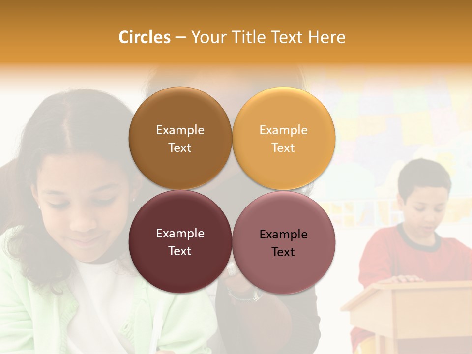 Teacher And Students In A Classroom At School PowerPoint Template