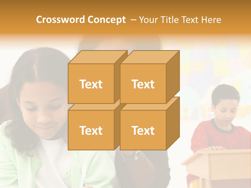 Teacher And Students In A Classroom At School PowerPoint Template