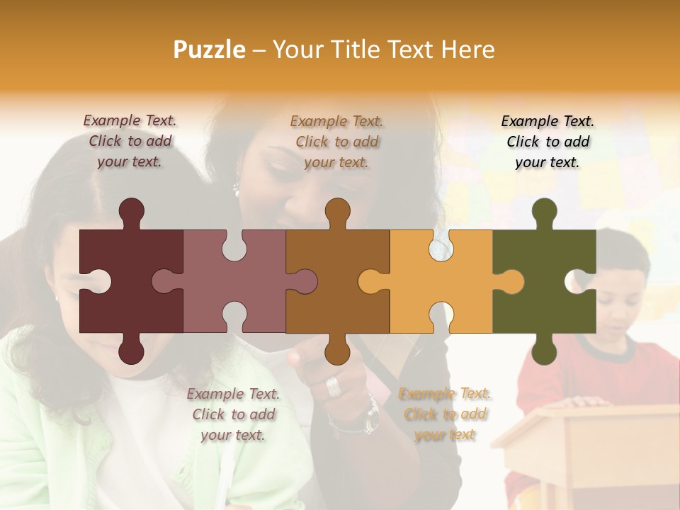 Teacher And Students In A Classroom At School PowerPoint Template