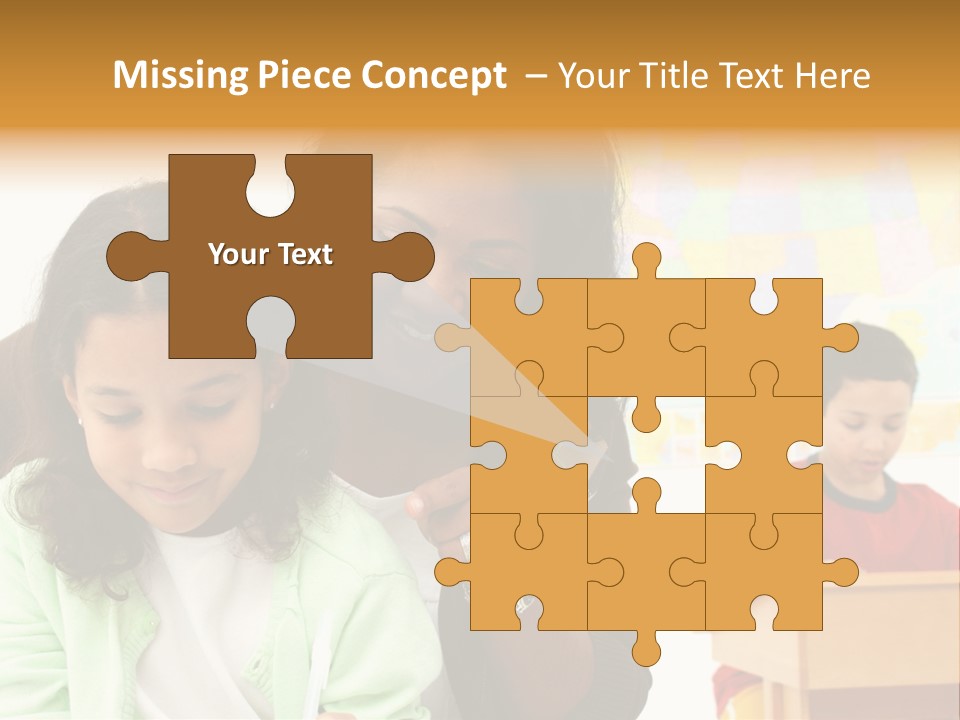 Teacher And Students In A Classroom At School PowerPoint Template