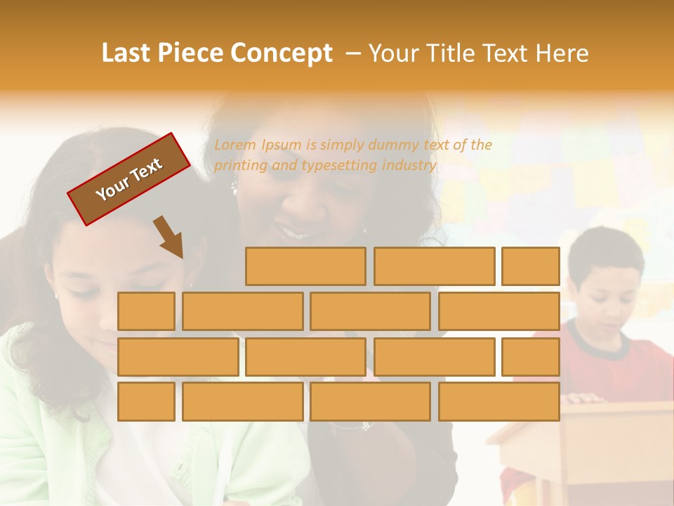 Teacher And Students In A Classroom At School PowerPoint Template
