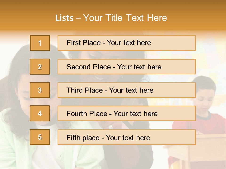 Teacher And Students In A Classroom At School PowerPoint Template