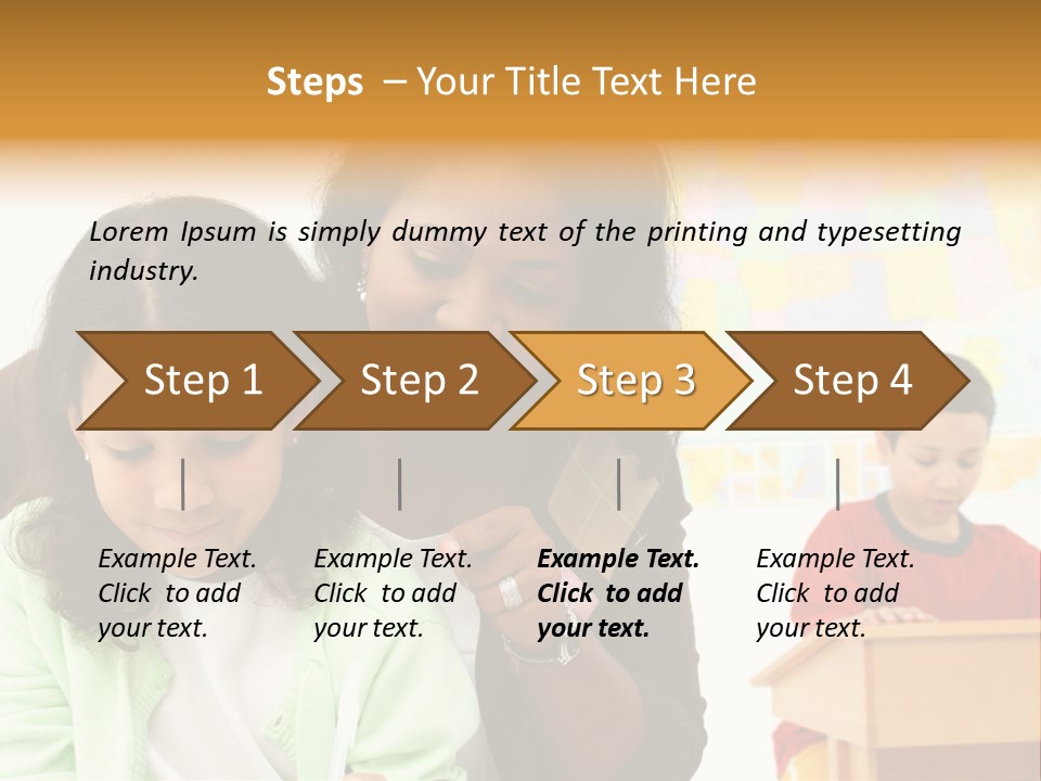 Teacher And Students In A Classroom At School PowerPoint Template