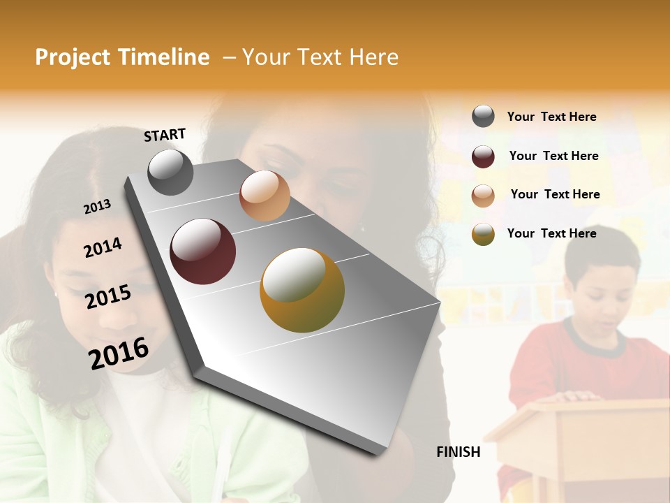 Teacher And Students In A Classroom At School PowerPoint Template