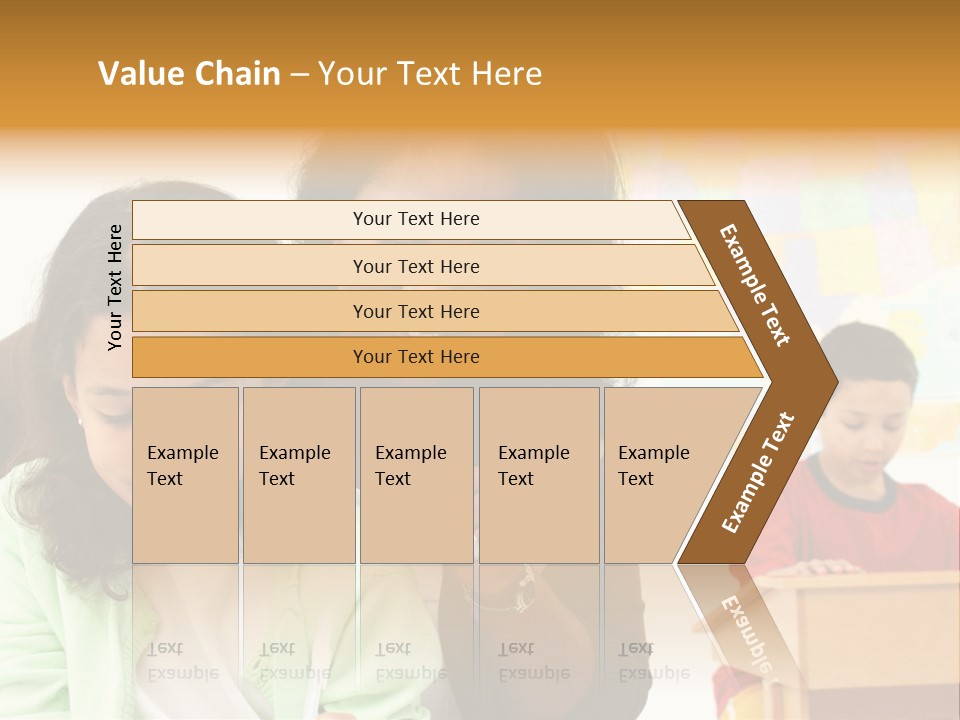 Teacher And Students In A Classroom At School PowerPoint Template