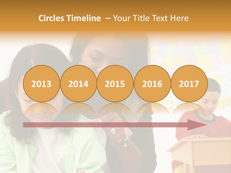 Teacher And Students In A Classroom At School PowerPoint Template