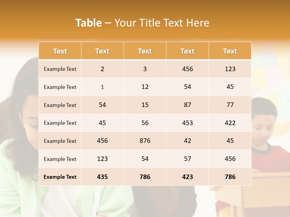 Teacher And Students In A Classroom At School PowerPoint Template