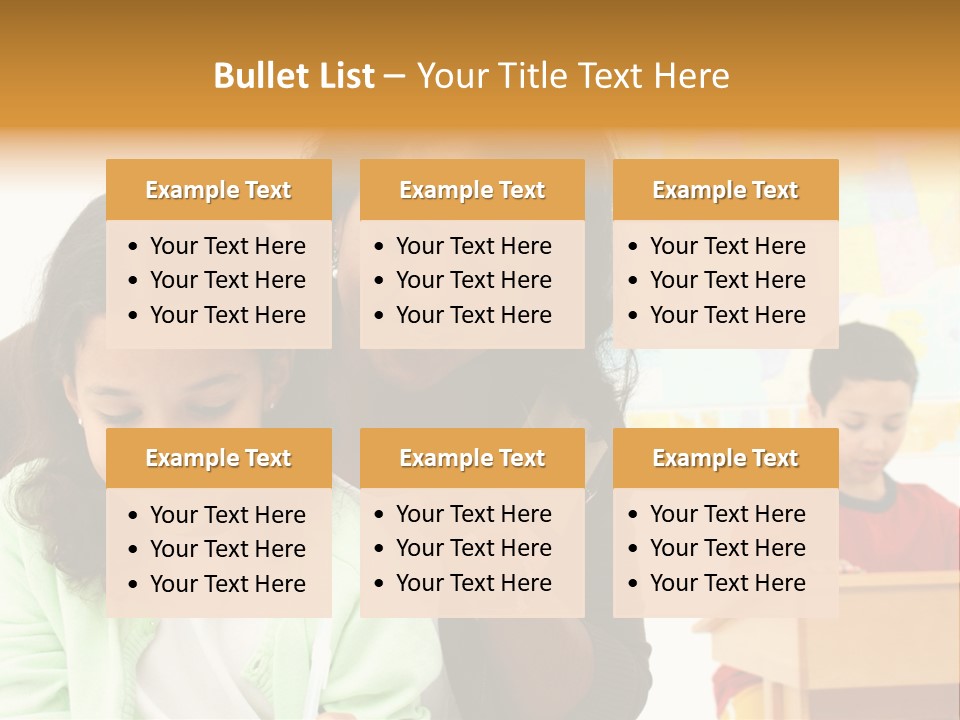 Teacher And Students In A Classroom At School PowerPoint Template