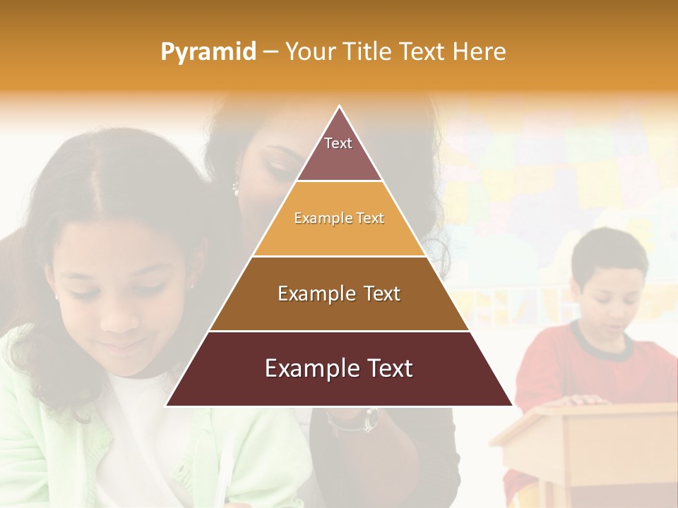 Teacher And Students In A Classroom At School PowerPoint Template
