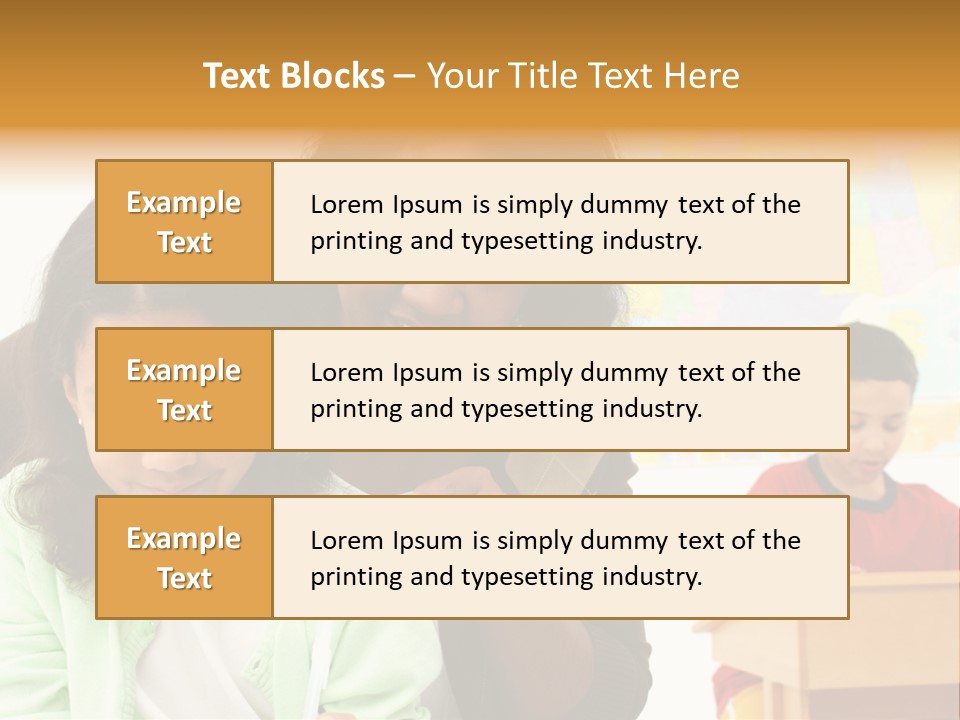 Teacher And Students In A Classroom At School PowerPoint Template