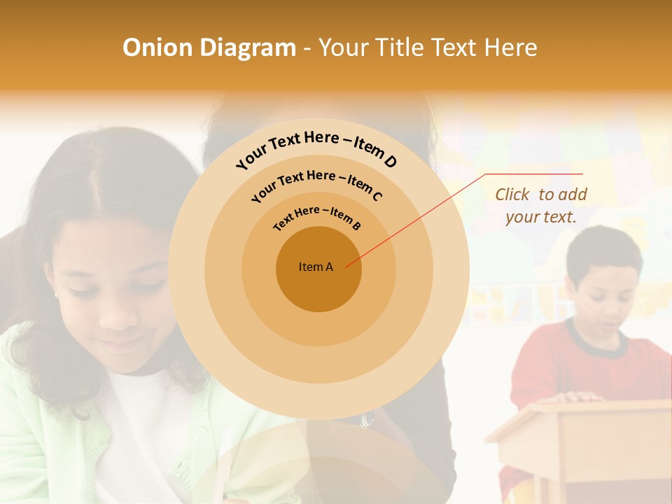 Teacher And Students In A Classroom At School PowerPoint Template