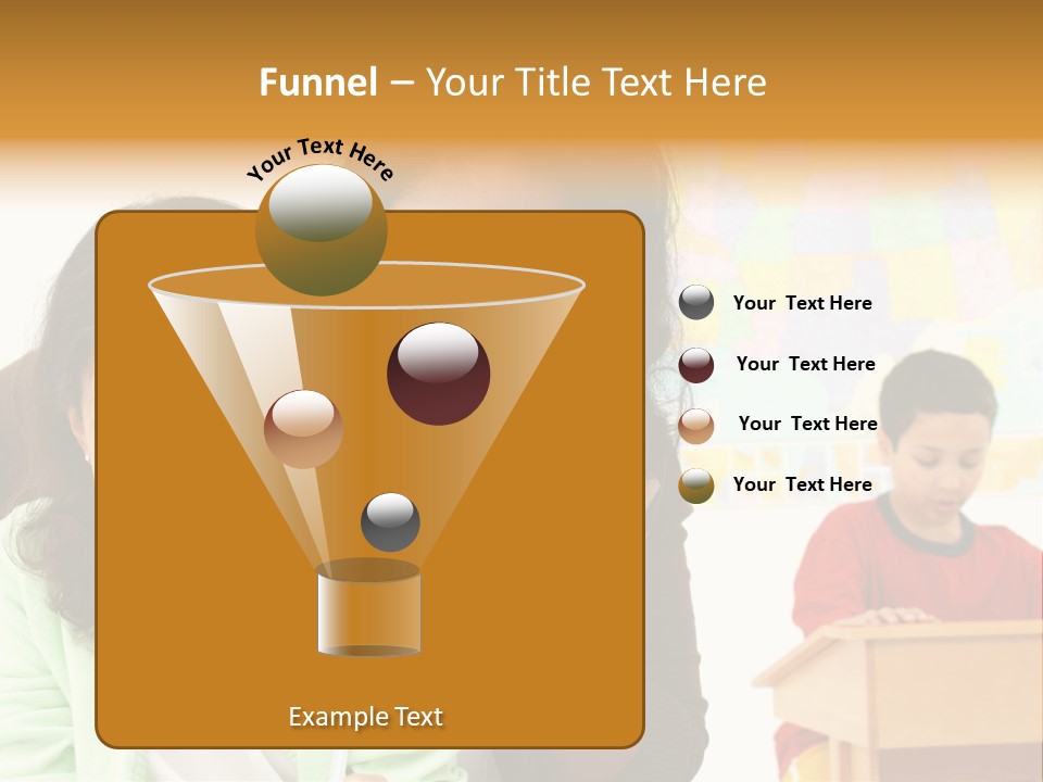 Teacher And Students In A Classroom At School PowerPoint Template