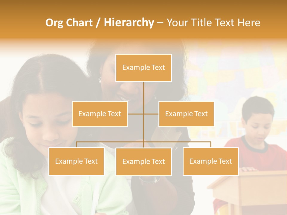 Teacher And Students In A Classroom At School PowerPoint Template