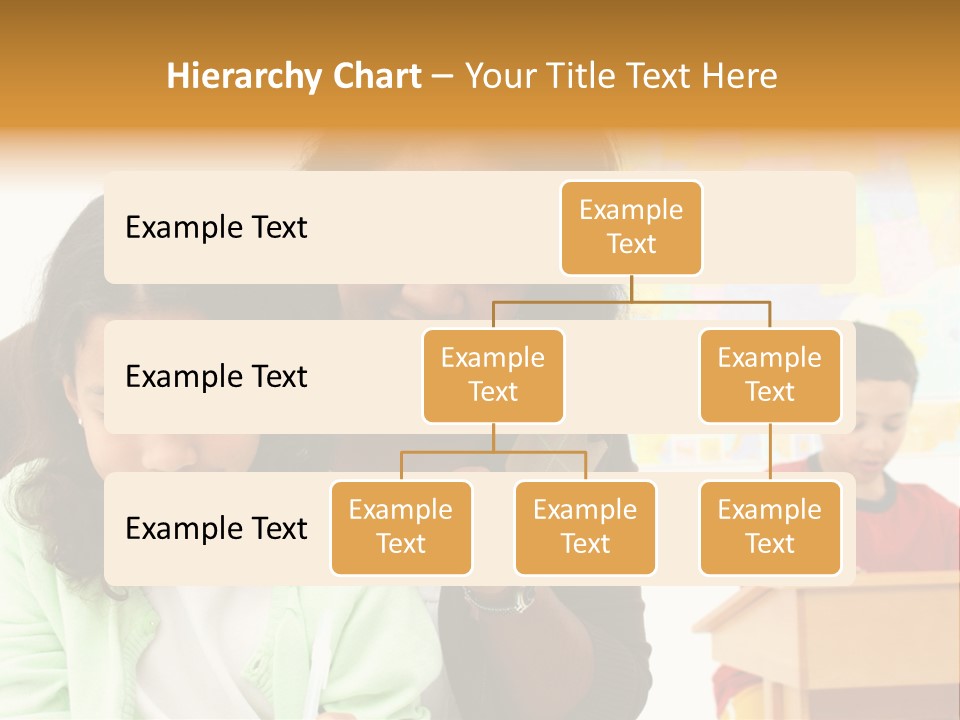 Teacher And Students In A Classroom At School PowerPoint Template