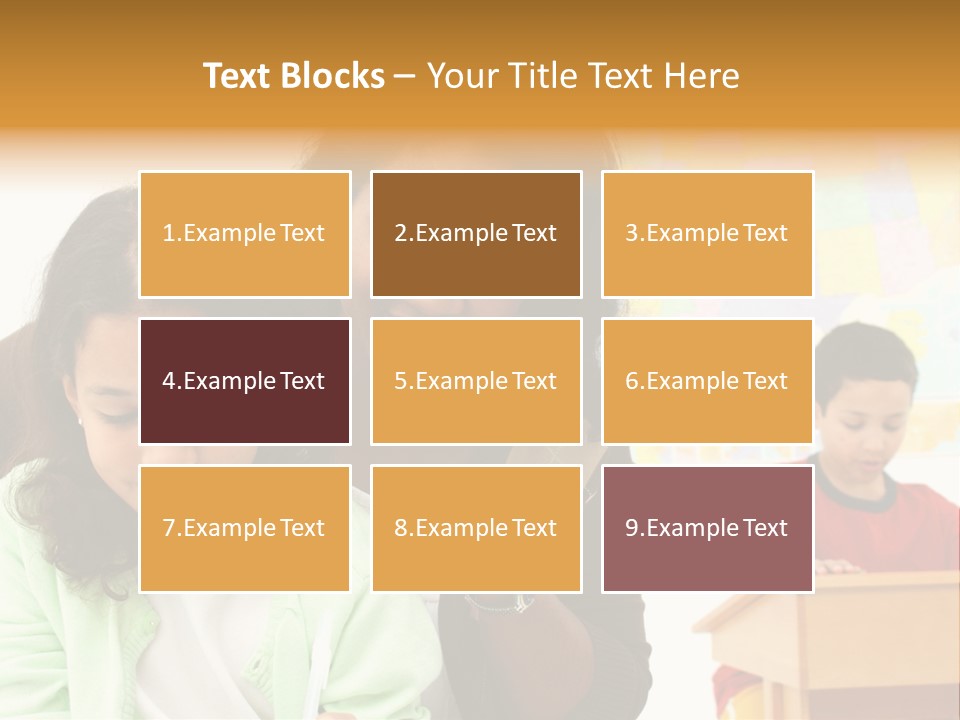 Teacher And Students In A Classroom At School PowerPoint Template
