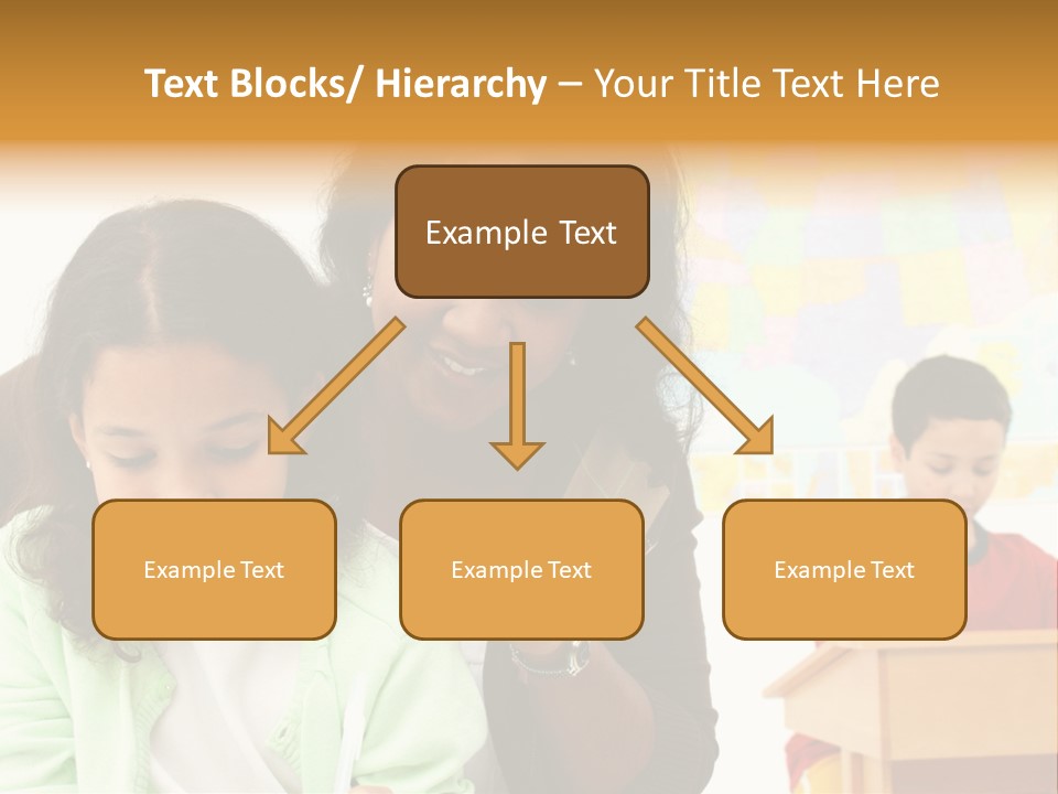 Teacher And Students In A Classroom At School PowerPoint Template