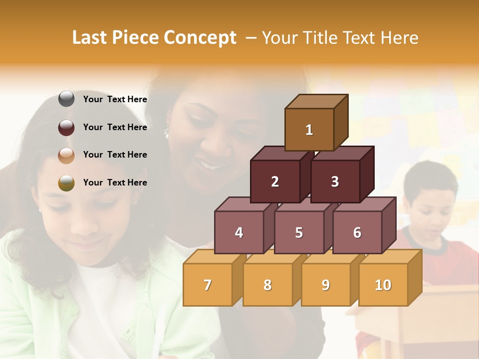 Teacher And Students In A Classroom At School PowerPoint Template