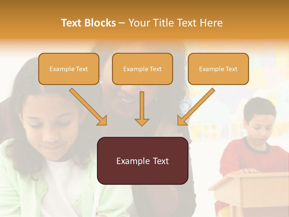 Teacher And Students In A Classroom At School PowerPoint Template