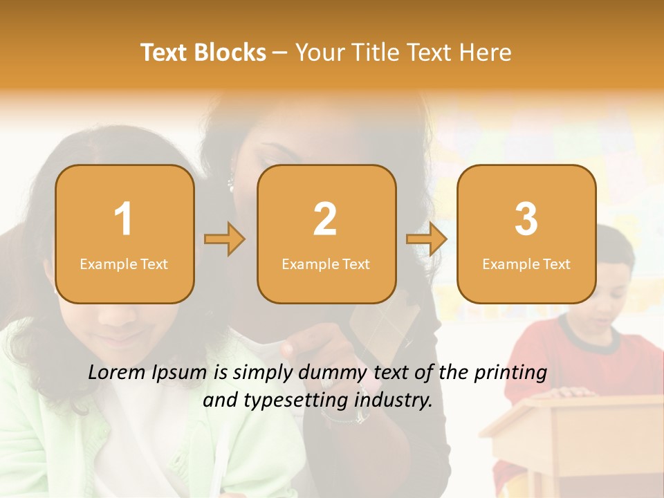 Teacher And Students In A Classroom At School PowerPoint Template