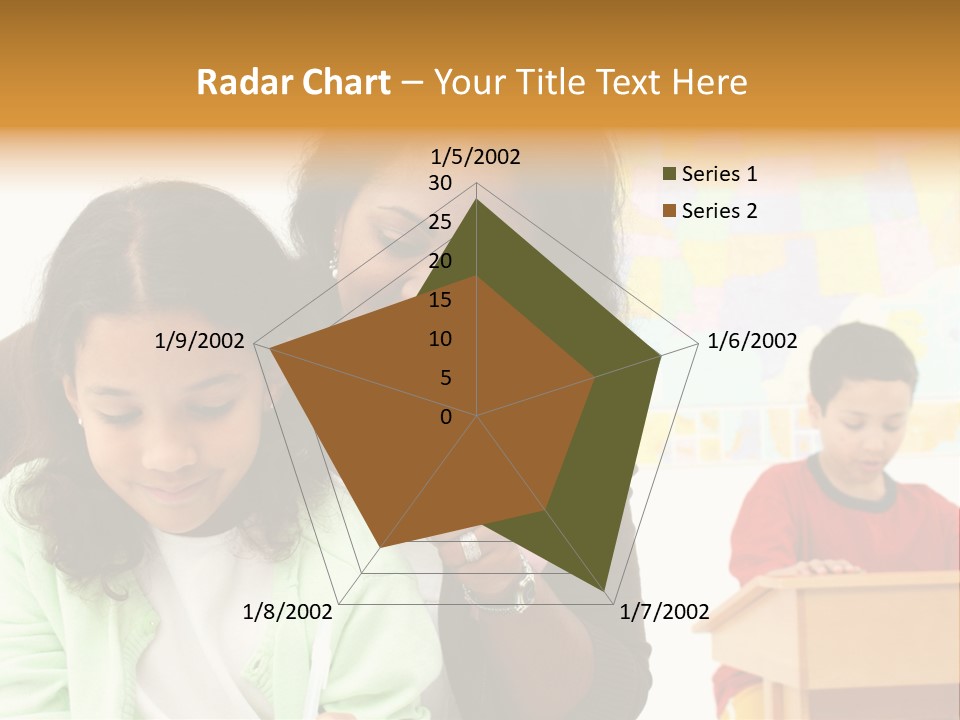 Teacher And Students In A Classroom At School PowerPoint Template
