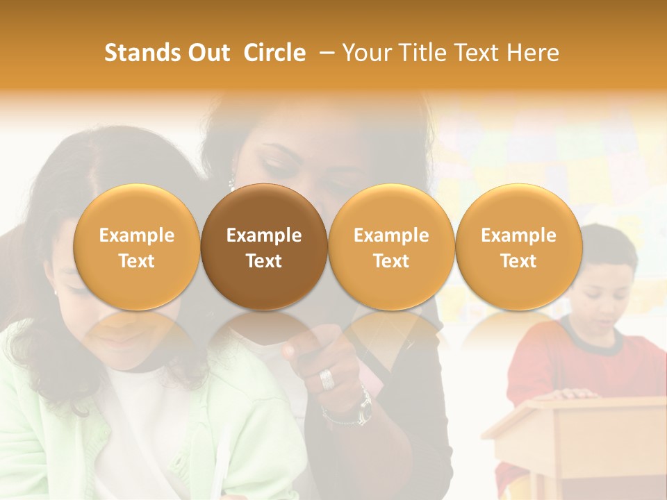 Teacher And Students In A Classroom At School PowerPoint Template