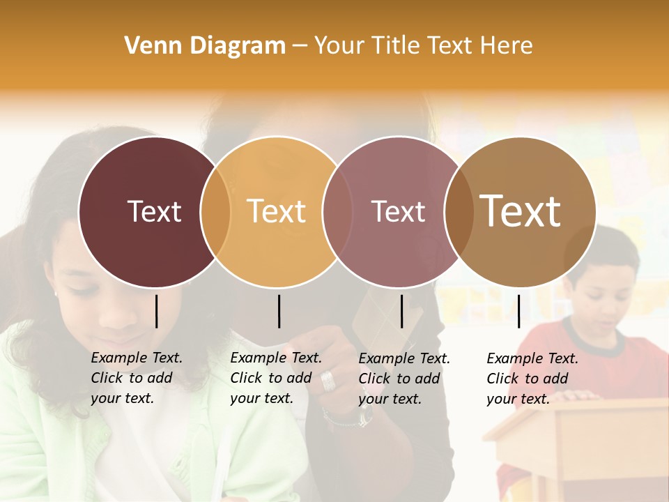 Teacher And Students In A Classroom At School PowerPoint Template