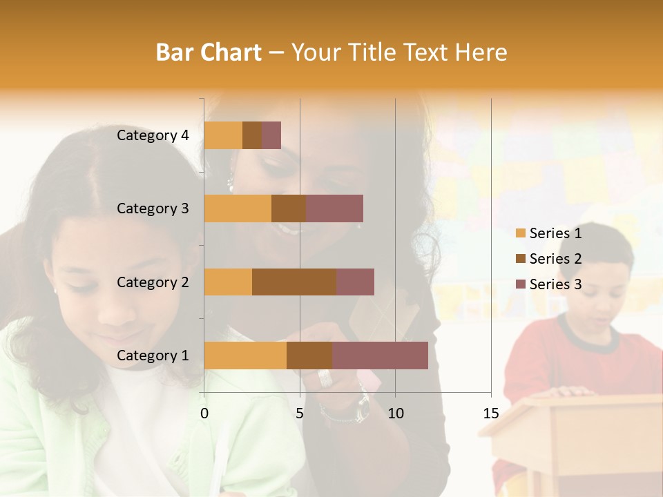 Teacher And Students In A Classroom At School PowerPoint Template