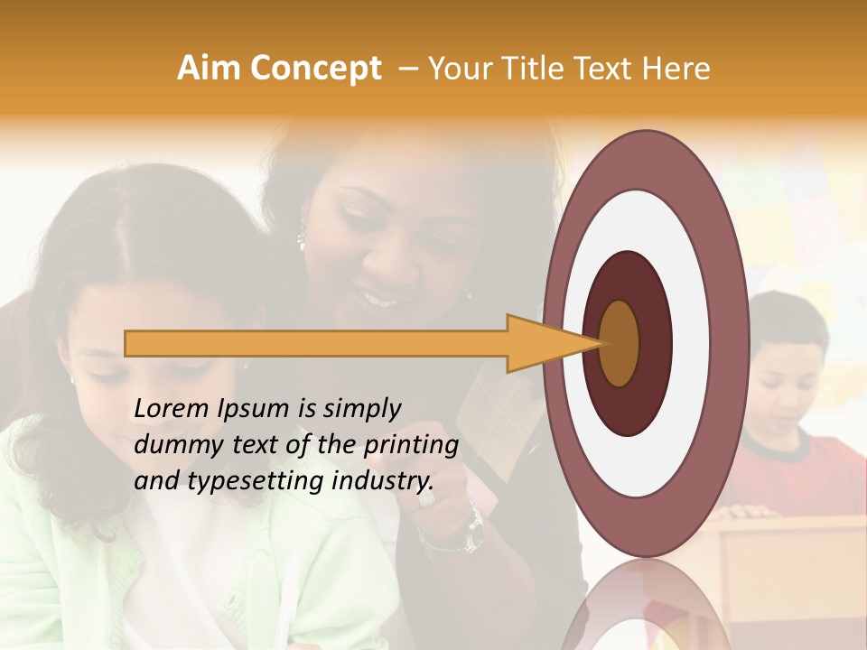 Teacher And Students In A Classroom At School PowerPoint Template