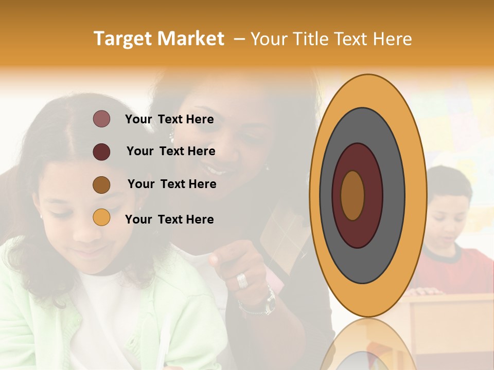 Teacher And Students In A Classroom At School PowerPoint Template