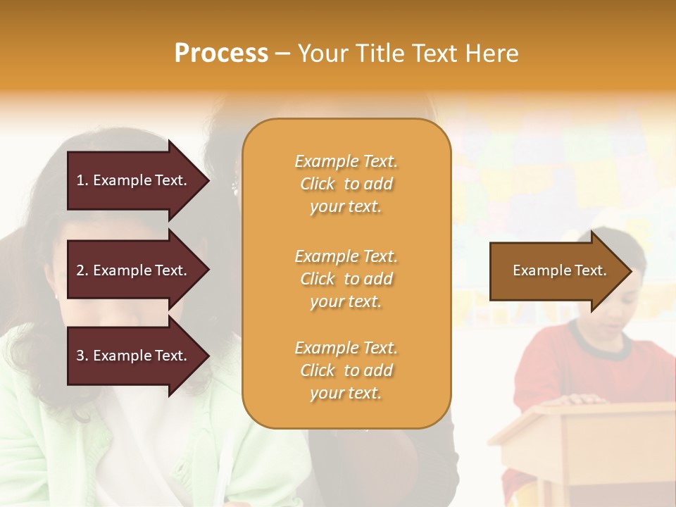 Teacher And Students In A Classroom At School PowerPoint Template