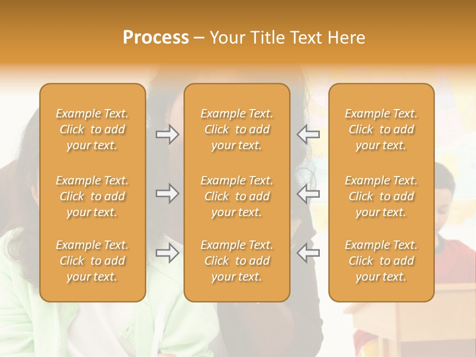 Teacher And Students In A Classroom At School PowerPoint Template